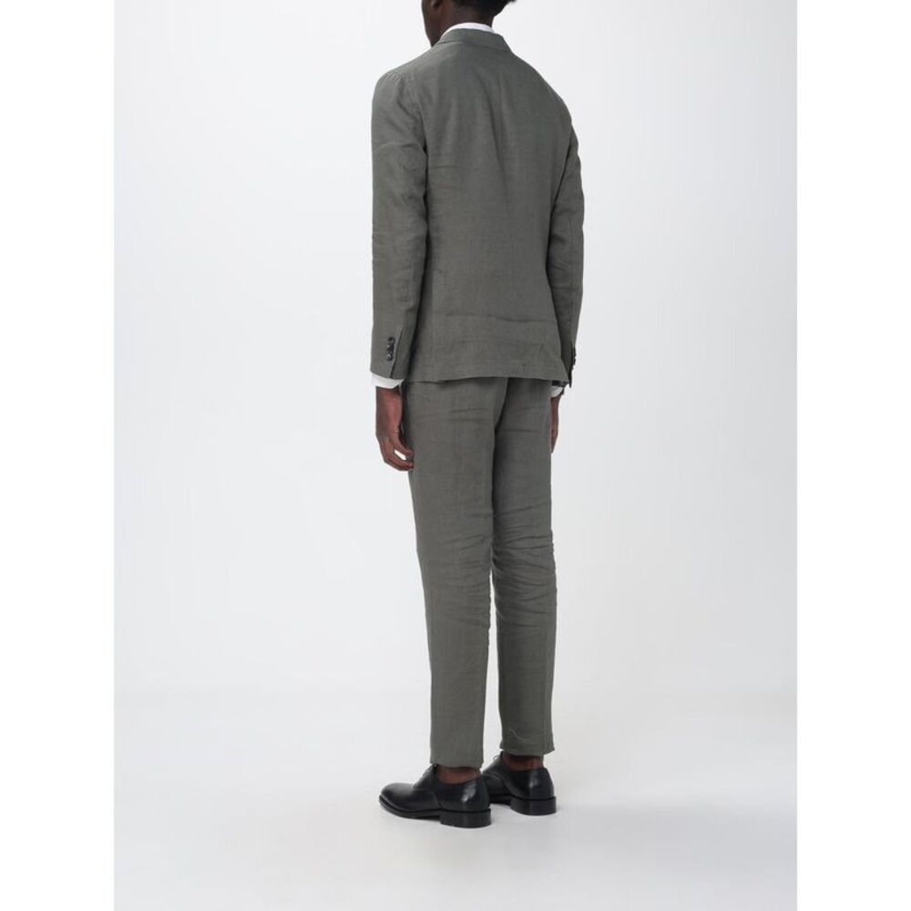 Manuel Ritz Men Single-Breasted Linen Suit Manuel Ritz - Picture 3 of 4